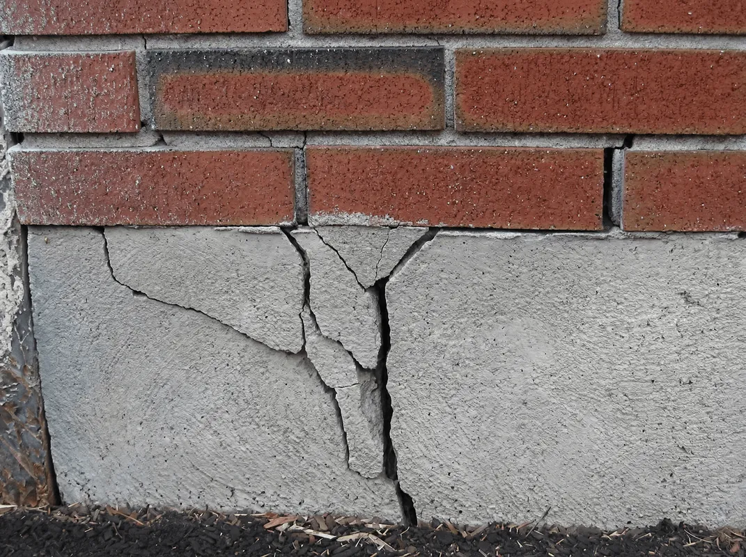 Concrete foundation with serious structural damage in Ann Arbor, MI